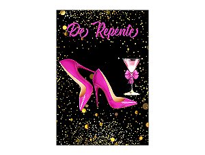 Painel De Festa Vertical 1,50 x 2,20 -  De Repente Glitter Pink 163