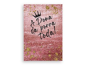 Painel De Festa Vertical 1,50 x 2,20 - A Dona Efeito Rosa Metalizado 007