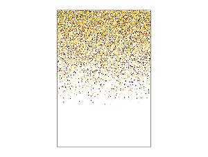 Painel De Festa Vertical 1,50 x 2,20 - Branco Efeito Glitter Dourado 021