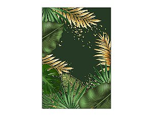 Painel De Festa Vertical 1,50 x 2,20 - Tropical Chique Verde 025