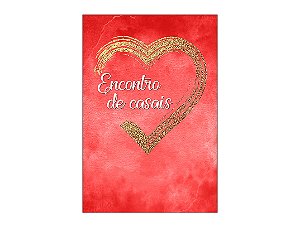 Painel De Festa Vertical 1,50 x 2,20 - Encontro de Casaia Coração Dourado 039