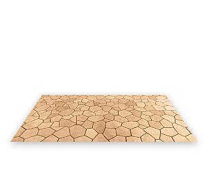Painel De Festa Tapete Em Lona 2,50x1,35 - Junina Efeito Pedras Bege com Marrom 002