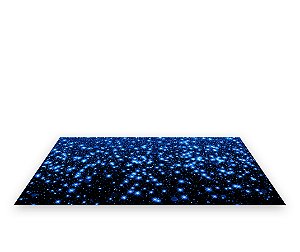 Painel De Festa Tapete Em Lona 2,50x1,35 - Efeito Glitter Azul Fundo Preto 020