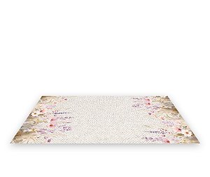 Painel De Festa Tapete Em Lona 2,50x1,35 - Jardim Floral Delicado 008