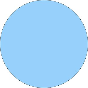 Painel De Festa Redondo 1,50x1,50 - Cores Neutras Azul Liso 052