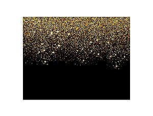 Painel de Festa Horizontal 1,55 X 1,20 - Efeito Glitter E Brilho Dourado 009