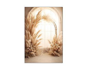 Fundo Fotográfico 1,50 x 2,20 - New Born Arco Bege com Janela Dia das Mães 121