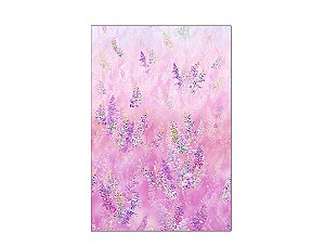 Fundo Fotográfico 1,50 x 2,20 - Gestante Flores Lilás com Rosa 045
