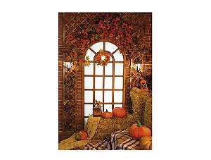 Fundo Fotográfico 1,50 x 2,20 - Celeiro Decoração Halloween 021
