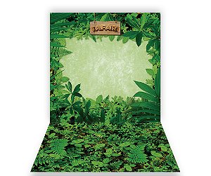 Fundo Fotográfico 1,50 x  2,70 - Safari Placa Folhagens 003
