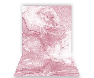 Fundo Fotográfico 1,50 x  2,70 - Efeito Mancha de Tinta Mármore Rosa 016