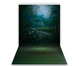 Fundo Fotográfico 1,50 x  2,70 - Gestante Floresta Desfocada Fine Art 068