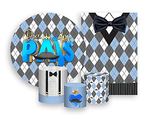 Kit 2 Painéis De Festa + Trio De Capas Cilindro - Dia dos Pais Sueter 003