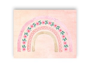 Fundo Fotográfico 1,55 x 1,20 - Arco-Íris Boho Rosa 003