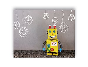 Fundo Fotográfico 1,55 x 1,20 - Robozinho de Brinquedo 004