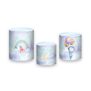 Trio De Capas De Cilindro - Astronauta Candy Cute 010