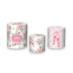 Trio De Capas De Cilindro - Bailarina Floral 009