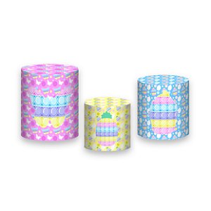 Trio De Capas De Cilindro - Brinquedo Bolha Push Pop It Candy 003