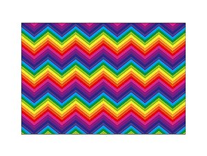 Fundo Fotográfico 2,20 x 1,50 - Estampa Chevron Zig-Zag Colorido 082