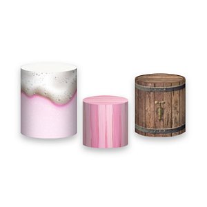 Trio De Capas De Cilindro - Boteco Retrô Rosa 009