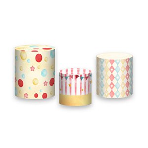 Trio De Capas De Cilindro - Circo Cute Aquarela 019