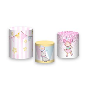 Trio De Capas De Cilindro - Circo Palhacinha Cute 028