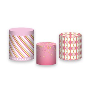 Trio De Capas De Cilindro - Circo Tenda Rosa 029