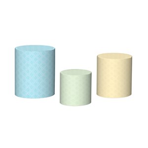 Trio De Capas De Cilindro - Cores Neutras Tons Suaves 011