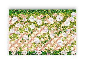 Fundo Fotográfico 2,20 x 1,50 - Treliça com Flores 114