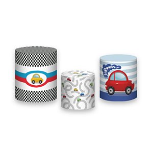 Trio De Capas De Cilindro - Carrinhos Cute 002