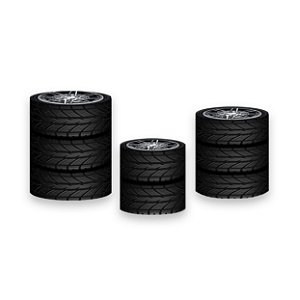 Trio De Capas De Cilindro - Pneu de Carros Realista 020