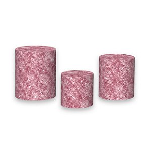 Trio De Capas De Cilindro - Efeito Lantejoulas Rosa Suave 057