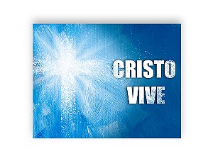 Fundo Fotográfico 1,55 x 1,20 - Páscoa Cruz Cristo Vive 035