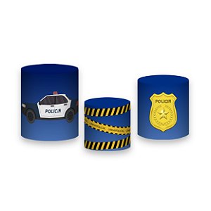 Trio De Capas De Cilindro - Policia Cute 003