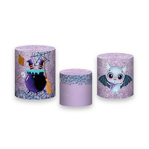 Trio De Capas De Cilindro - Halloween Cute Lilás 003