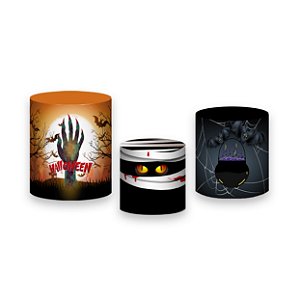 Trio De Capas De Cilindro - Halloween Alaranjado 008