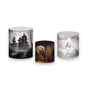 Trio De Capas De Cilindro - Halloween Espantalho Assombrado 012