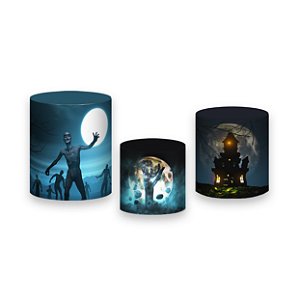 Trio De Capas De Cilindro - Halloween Fantasma Tenebroso 028