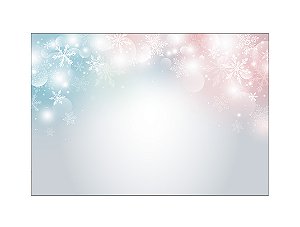Fundo Fotográfico 2,20 x 1,50 - Fundo Azul com Flocos de Neve 024