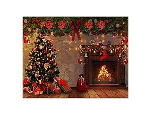 Fundo Fotográfico 1,55 x 1,20 - Natal Árvore com Presentes 056
