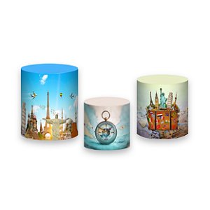 Trio De Capas De Cilindro - Volta ao Mundo Viajar 011