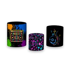 Trio De Capas De Cilindro - Headphone Efeito Neon 005