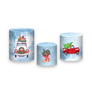 Trio De Capas De Cilindro - Papai Noel Floresta de Neve 004