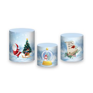 Trio De Capas De Cilindro - Natal Papai Noel no Trenó 032
