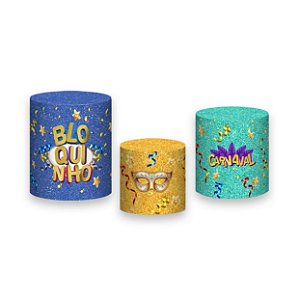 Trio De Capas De Cilindro - Carnaval Efeito Glitter 017