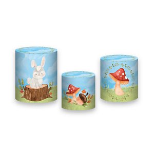 Trio De Capas De Cilindro - Jardim Coelho Cute 006