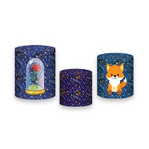 Trio De Capas De Cilindro - Pequeno Principe Azul com Estrelas 003