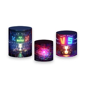 Trio De Capas De Cilindro - Video Game Arena Efeito Iluminado 002