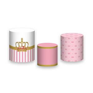 Trio De Capas De Cilindro - Chá de Bebê Princesa Rosa 031