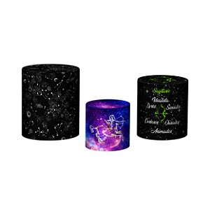 Trio De Capas De Cilindro - Signos do Zodíaco Sagitário 031
